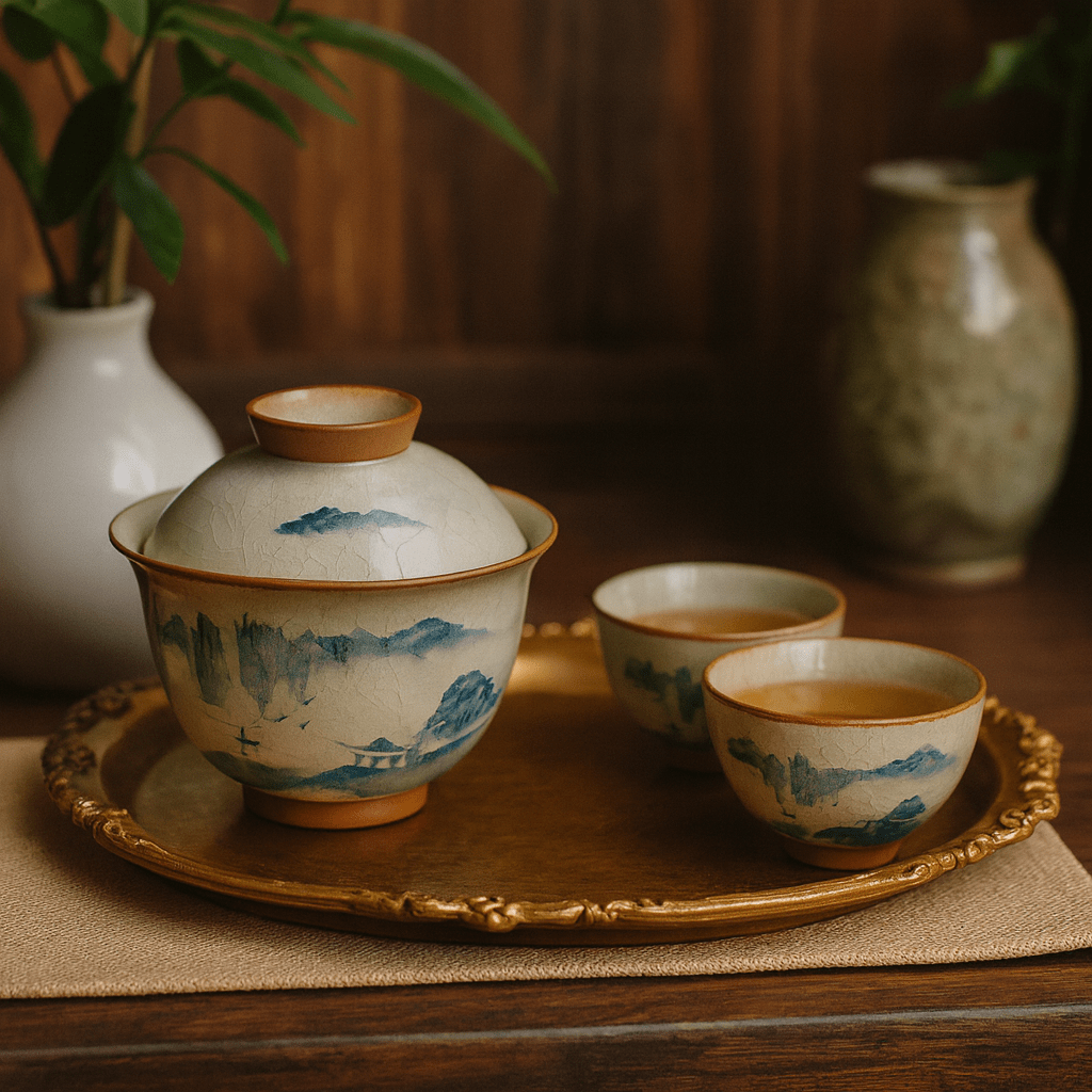 Théièrea | Cházhōng — Service à thé Gaiwan peint à la main 150ml
