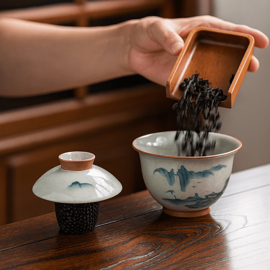 Théièrea | Cházhōng — Service à thé Gaiwan peint à la main 150ml