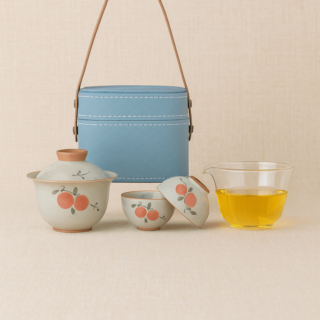 Théièrea | Cházhōng — Service à thé Gaiwan peint à la main 150ml 3