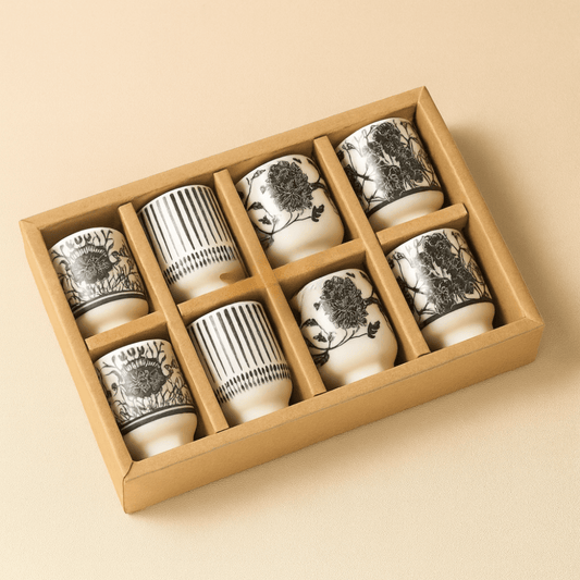 Théièrea® | Coffret 8 tasses à thé japonaises en céramique 35ml 8 tasses