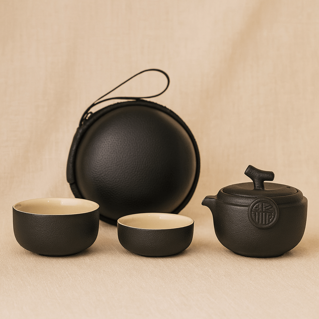 Théièrea | Danqi — Service à thé de voyage Gonfu en céramique 150ml Noir
