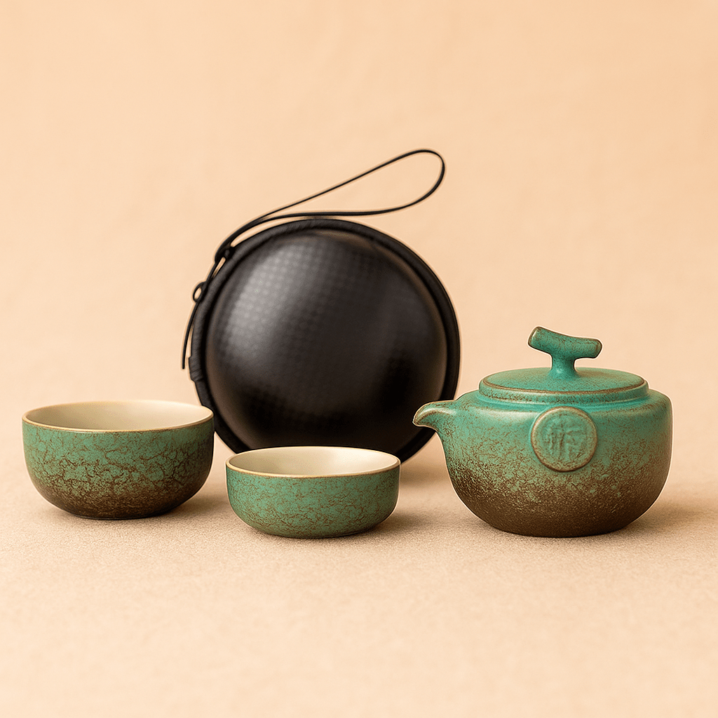 Théièrea | Danqi — Service à thé de voyage Gonfu en céramique 150ml Vert