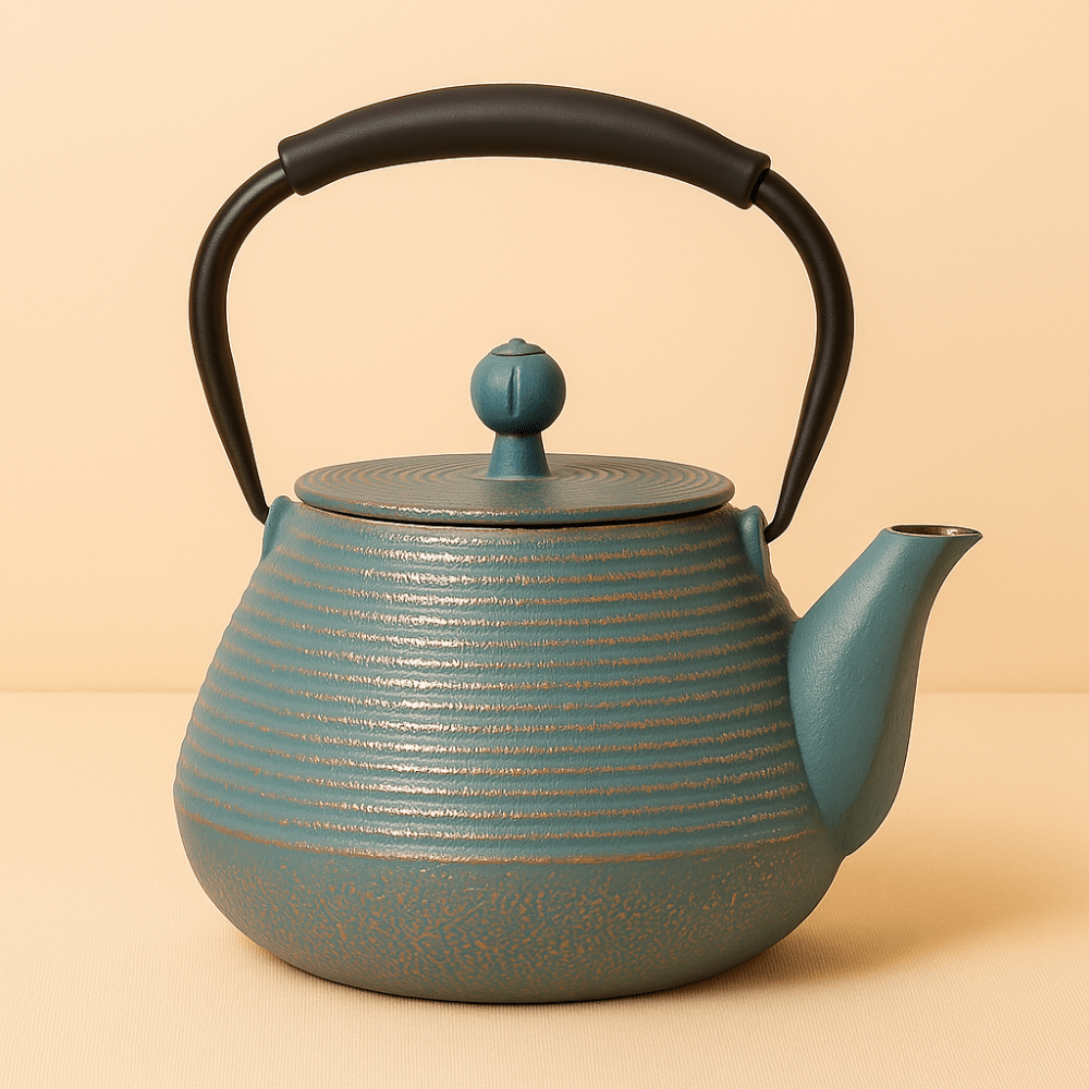 Théièrea | Enso — Théière en fonte japonaise émaillée 950ml Bleu