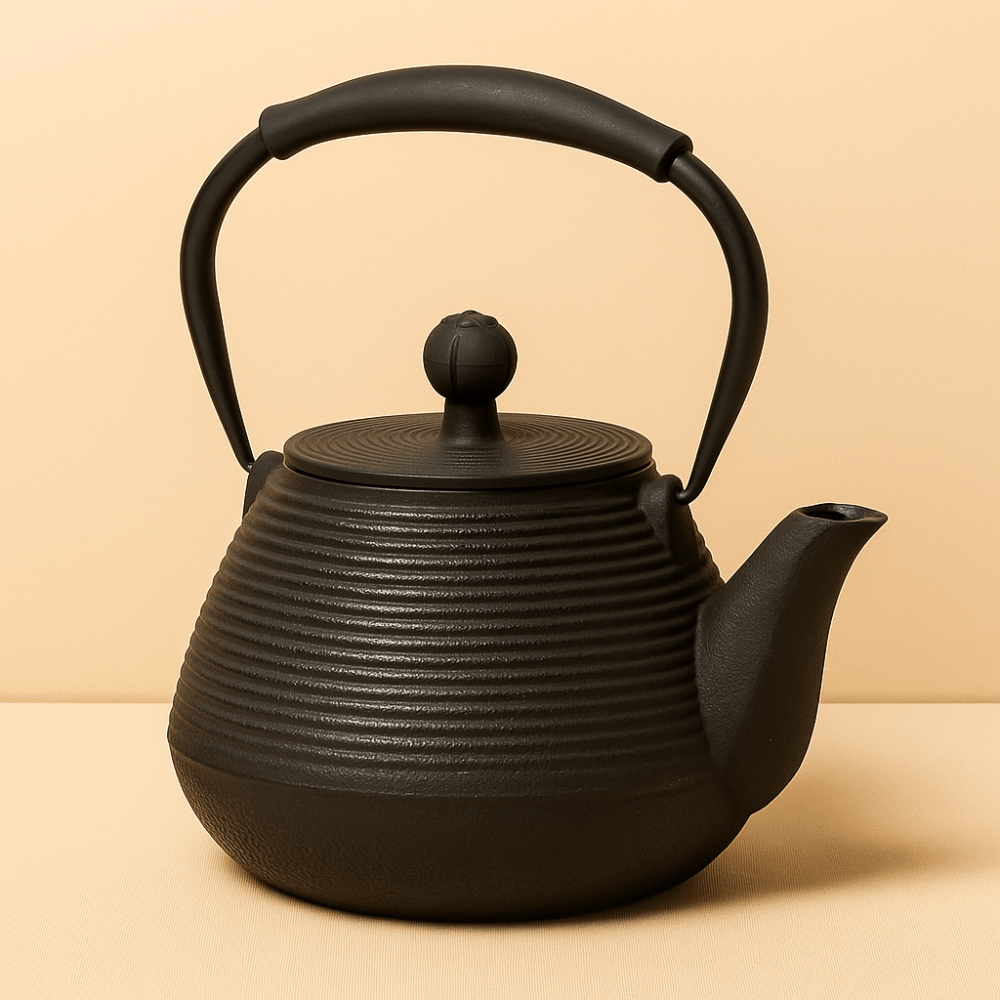 Théièrea | Enso — Théière en fonte japonaise émaillée 950ml Noir
