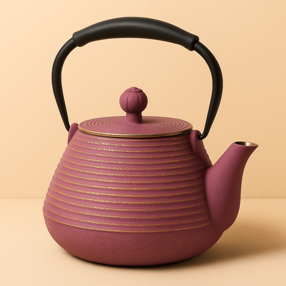 Théièrea | Enso — Théière en fonte japonaise émaillée 950ml Rose