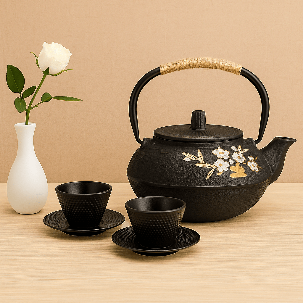 Théièrea | Haiku — Théière en fonte fleurie style japonais