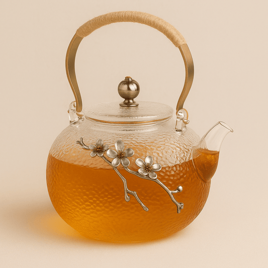 Théièrea | Hanami — Théière chinoise fleurie en verre 900ml 900 ml