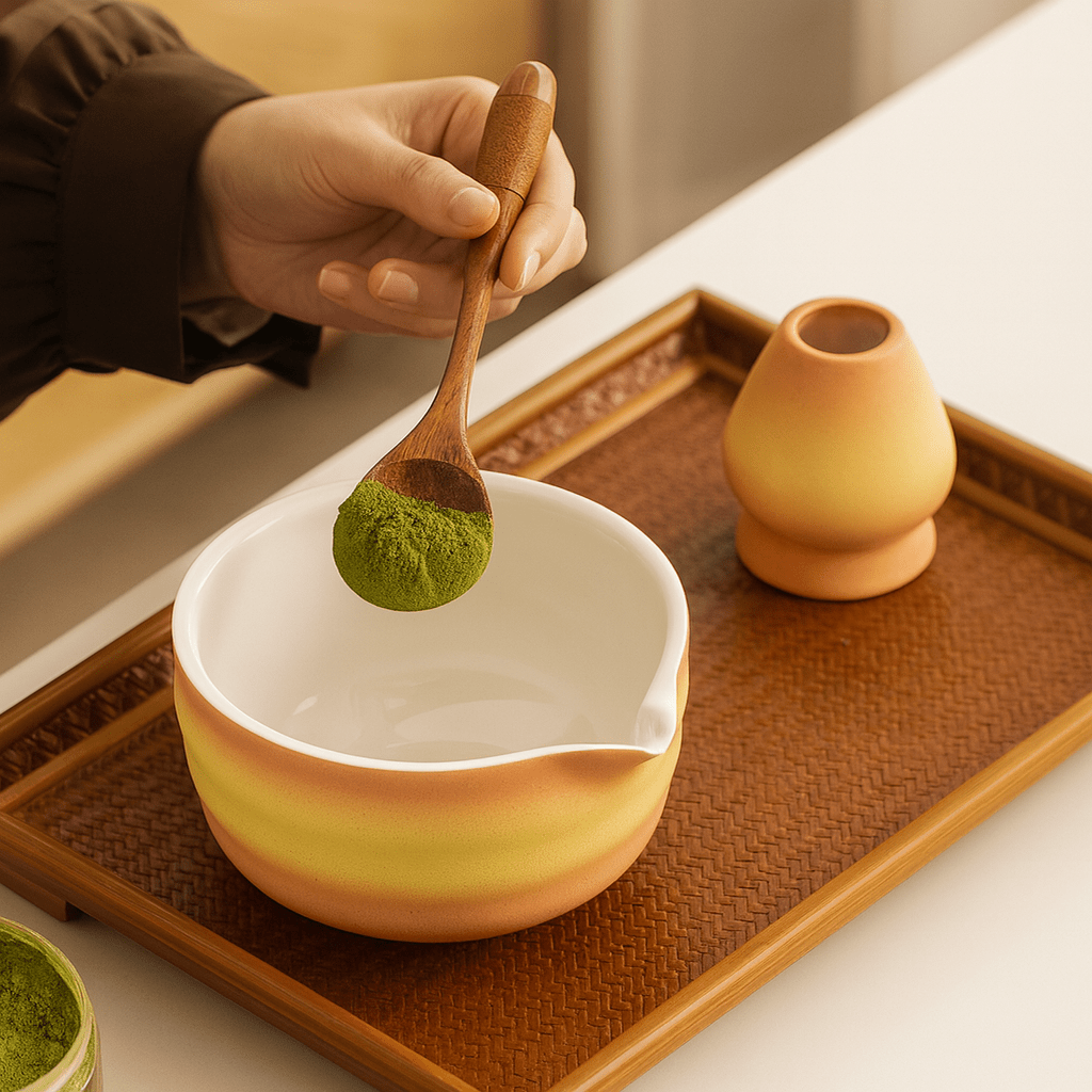 Théièrea | Kit matcha 7 pièces bol et porte fouet céramique japonaise
