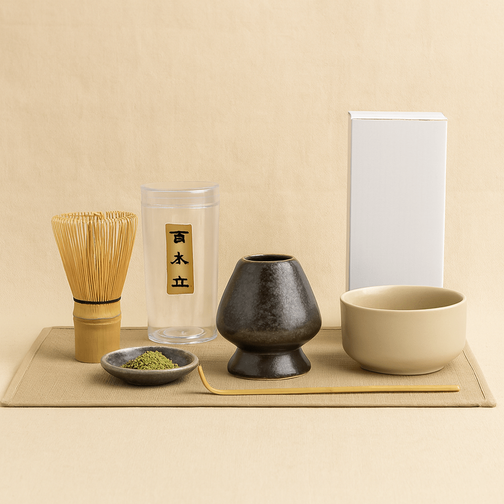Théièrea | Kit matcha tradition 3 pièces en céramique Noir-Rose