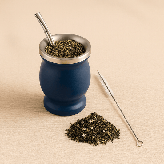 Théièrea |Kit maté 230ml  moderne en acier inoxydable alimentaire Bleu