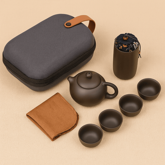 Théièrea | Luyin — Service à thé chinois portable en porcelaine 130ml Six pièces