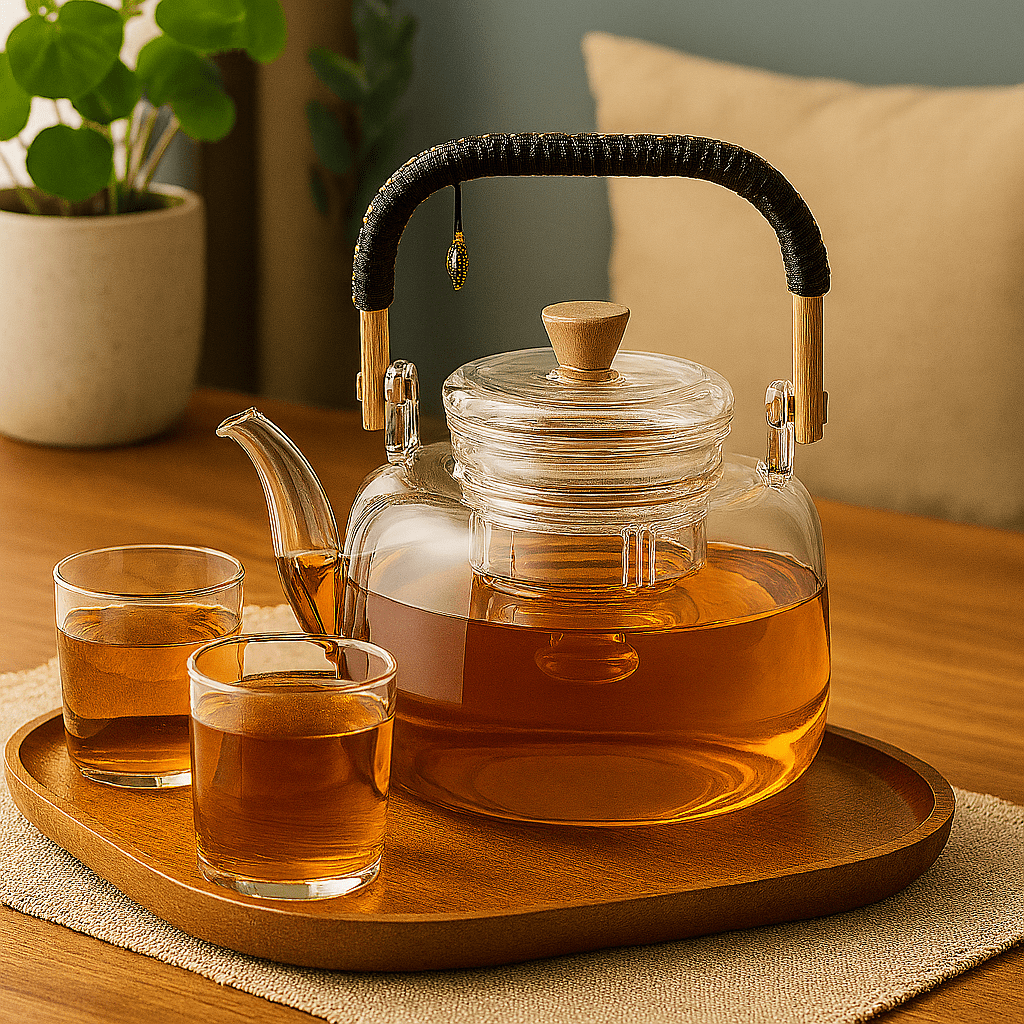 Théièrea | Nokari — Théière en verre à anse tissée 900ml 900 ml