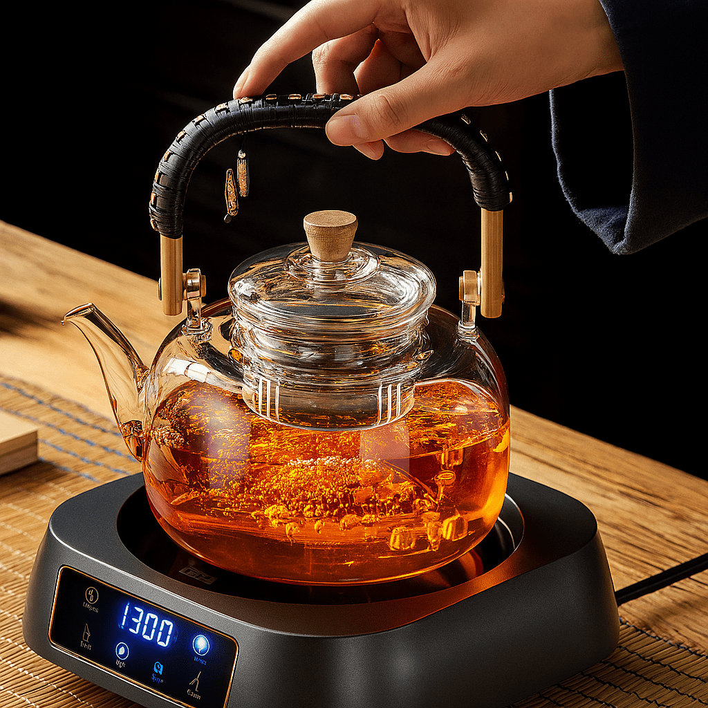 Théièrea | Nokari — Théière en verre à anse tissée 900ml 900 ml