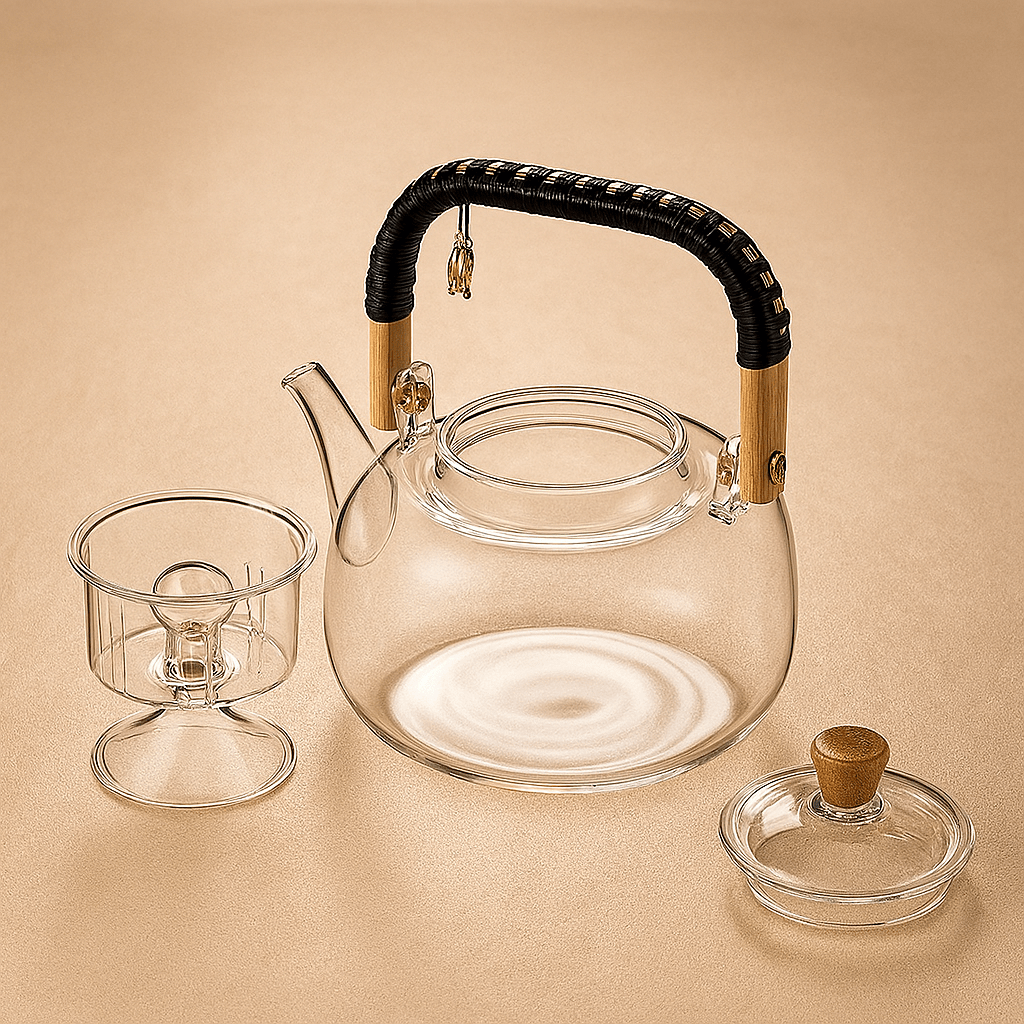 Théièrea | Nokari — Théière en verre à anse tissée 900ml 900 ml