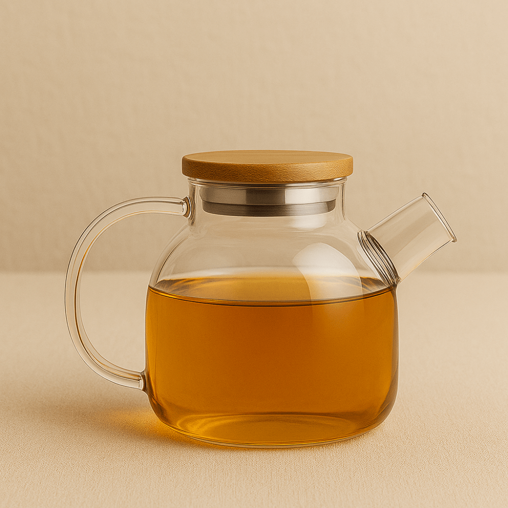 Théièrea | Orbe  — Théière en verre avec couvercle en bois 1000 ml