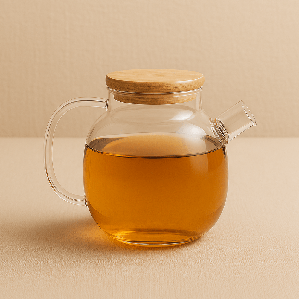 Théièrea | Orbe  — Théière en verre avec couvercle en bois 500 ml