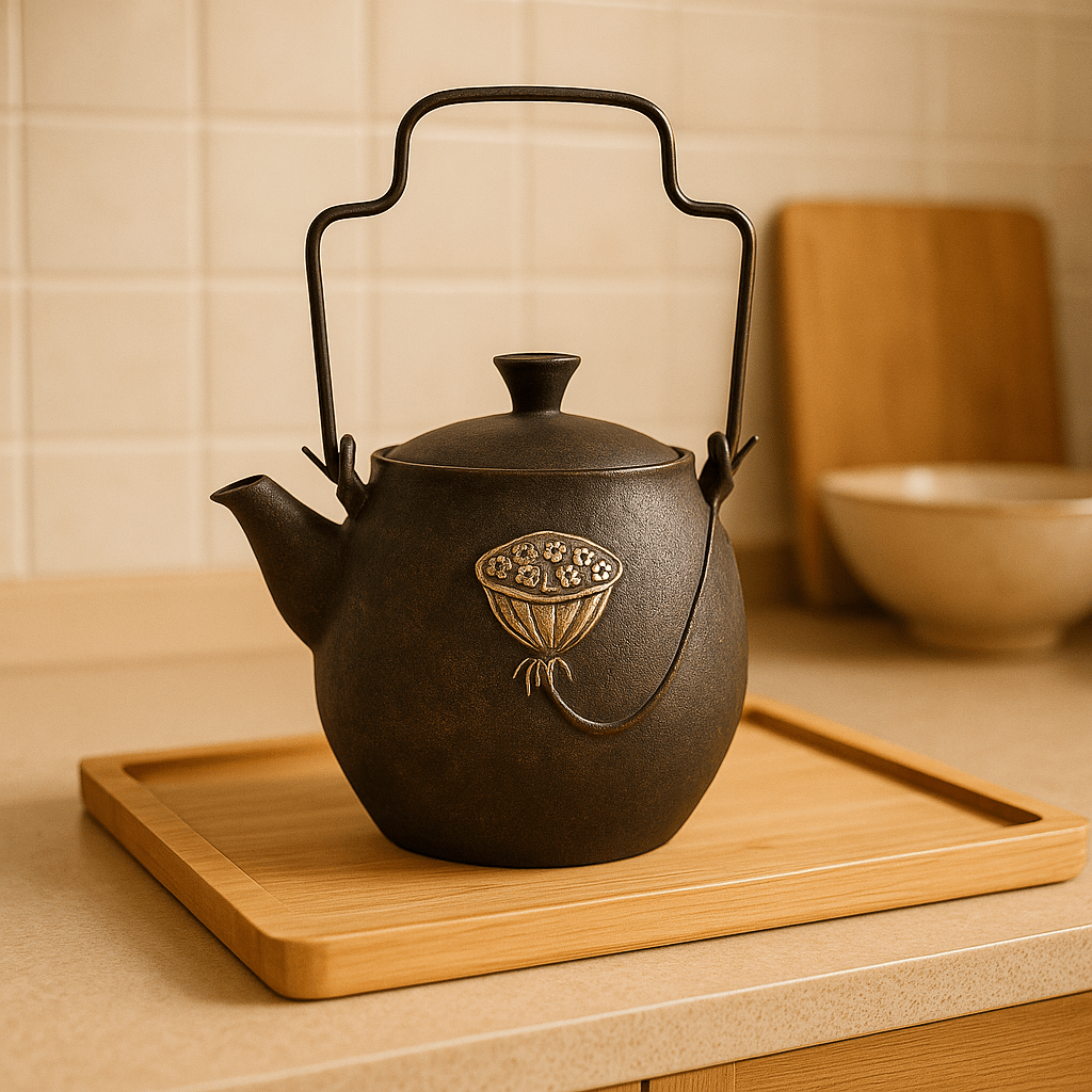 Théièrea | Rei — Théière japonaise en fer doré émaillé 220ml