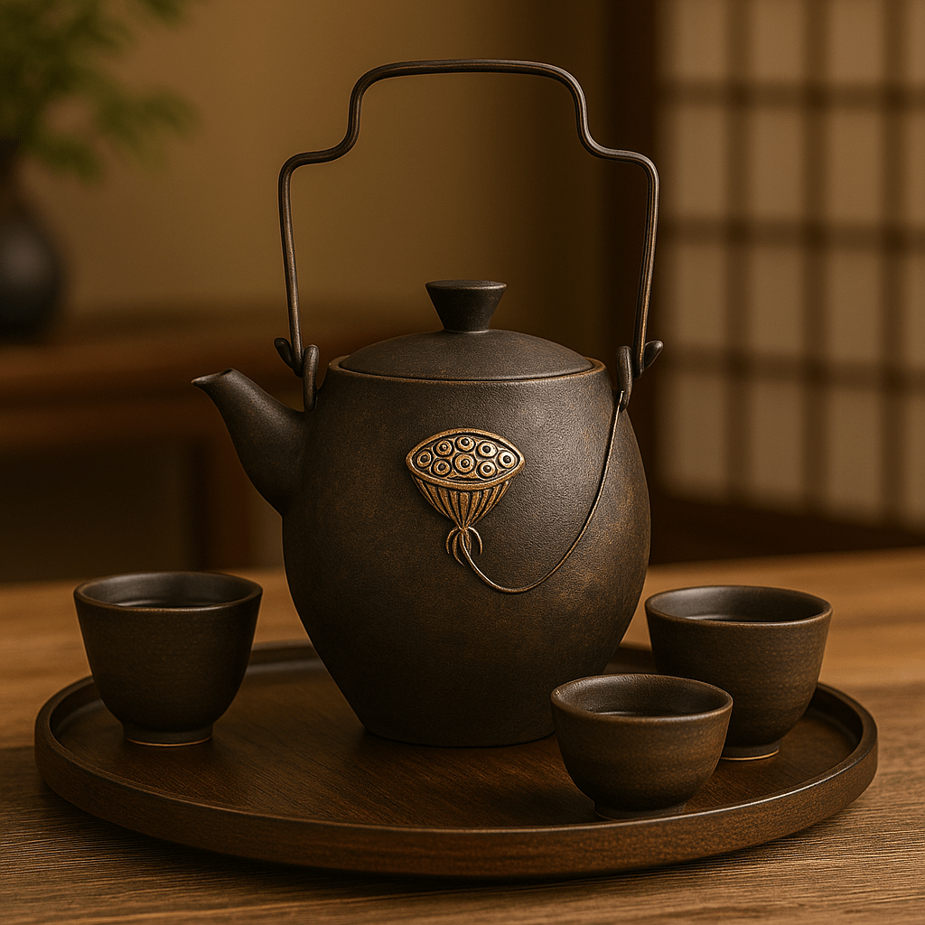 Théièrea | Rei — Théière japonaise en fer doré émaillé 220ml