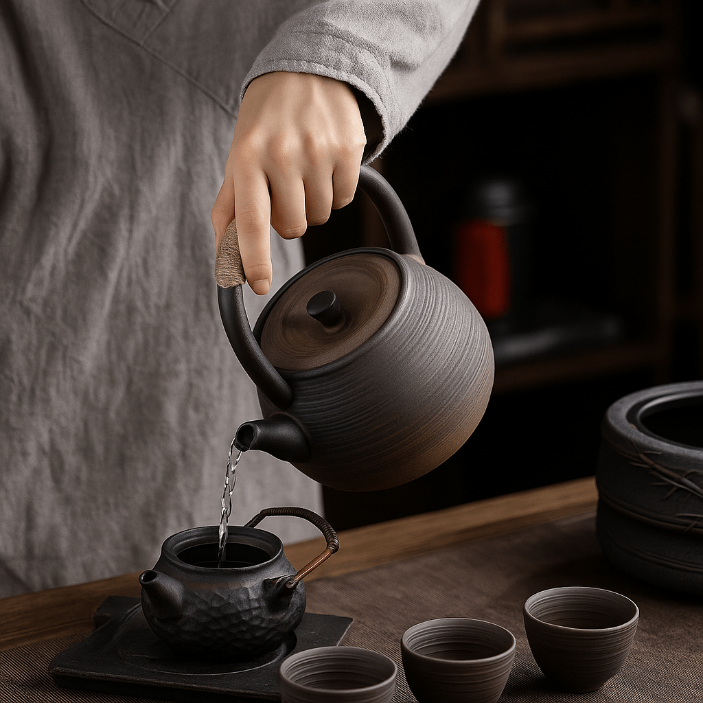 Théièrea|Takumi — Théière traditionnelle japonaise en céramique 1100ml Noir