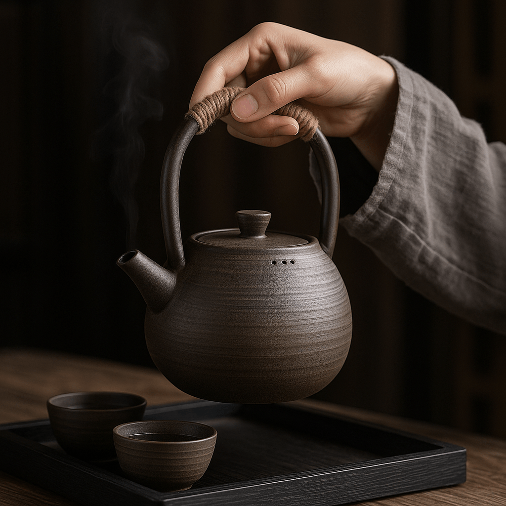 Théièrea|Takumi — Théière traditionnelle japonaise en céramique 1100ml Noir