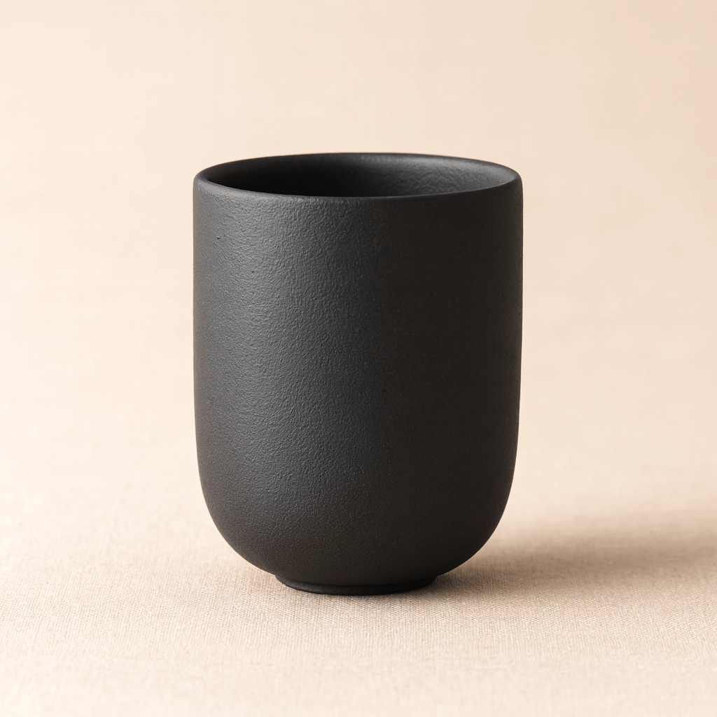 Théièrea® | Tasse à thé japonaises en céramique style rétro 110 ml Noir