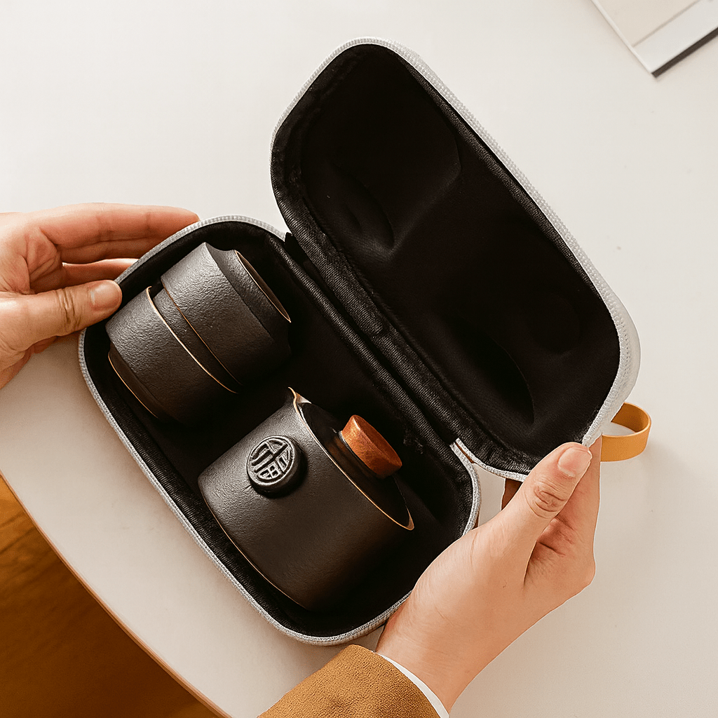 Théièrea | Tetsuya — Service à thé Kung Fu de voyage en céramique 175ml