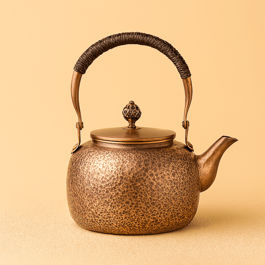 Théièrea | Yanshui — Théière chinoise en cuivre à surface martelée 600 ml