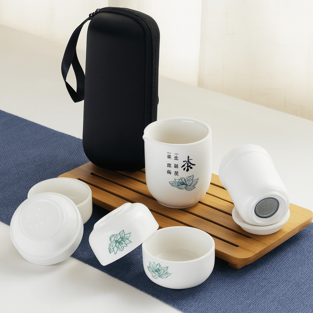 Théièrea | YunTao — Service à thé de voyage chinois en porcelaine