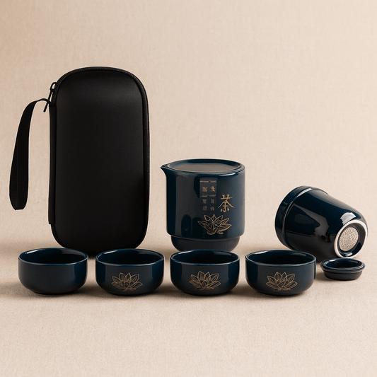 Théièrea | YunTao — Service à thé de voyage chinois en porcelaine Noir